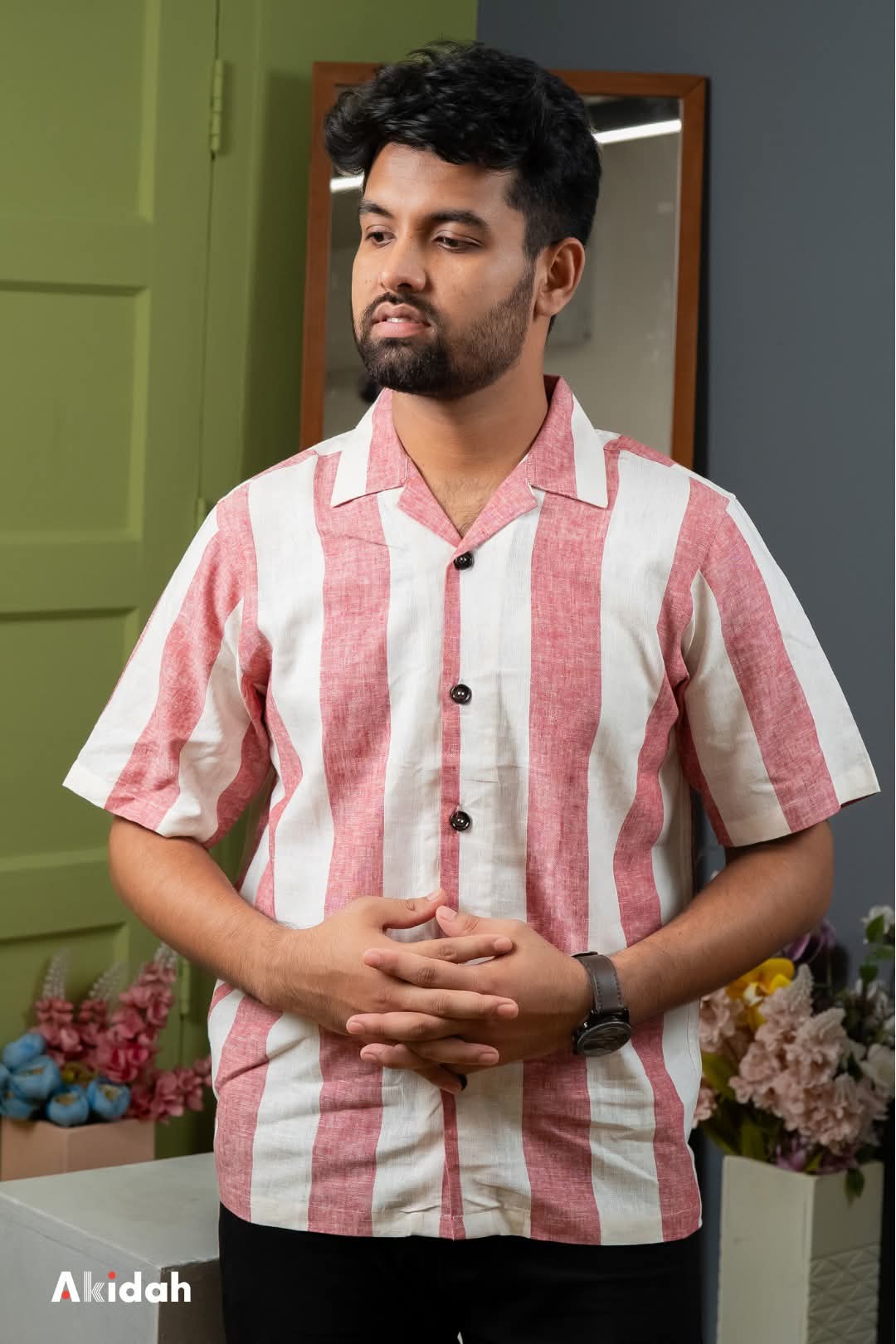 Vintage Rose Broad Stripe