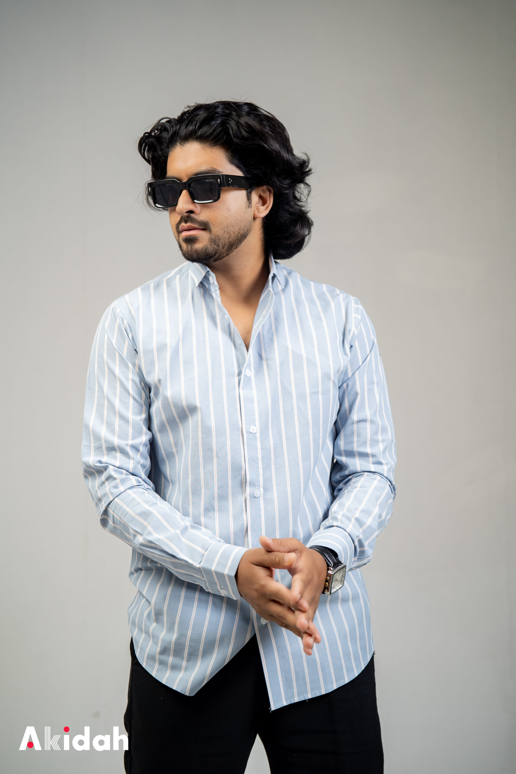 Nordic Sky Block Stripe Cotton