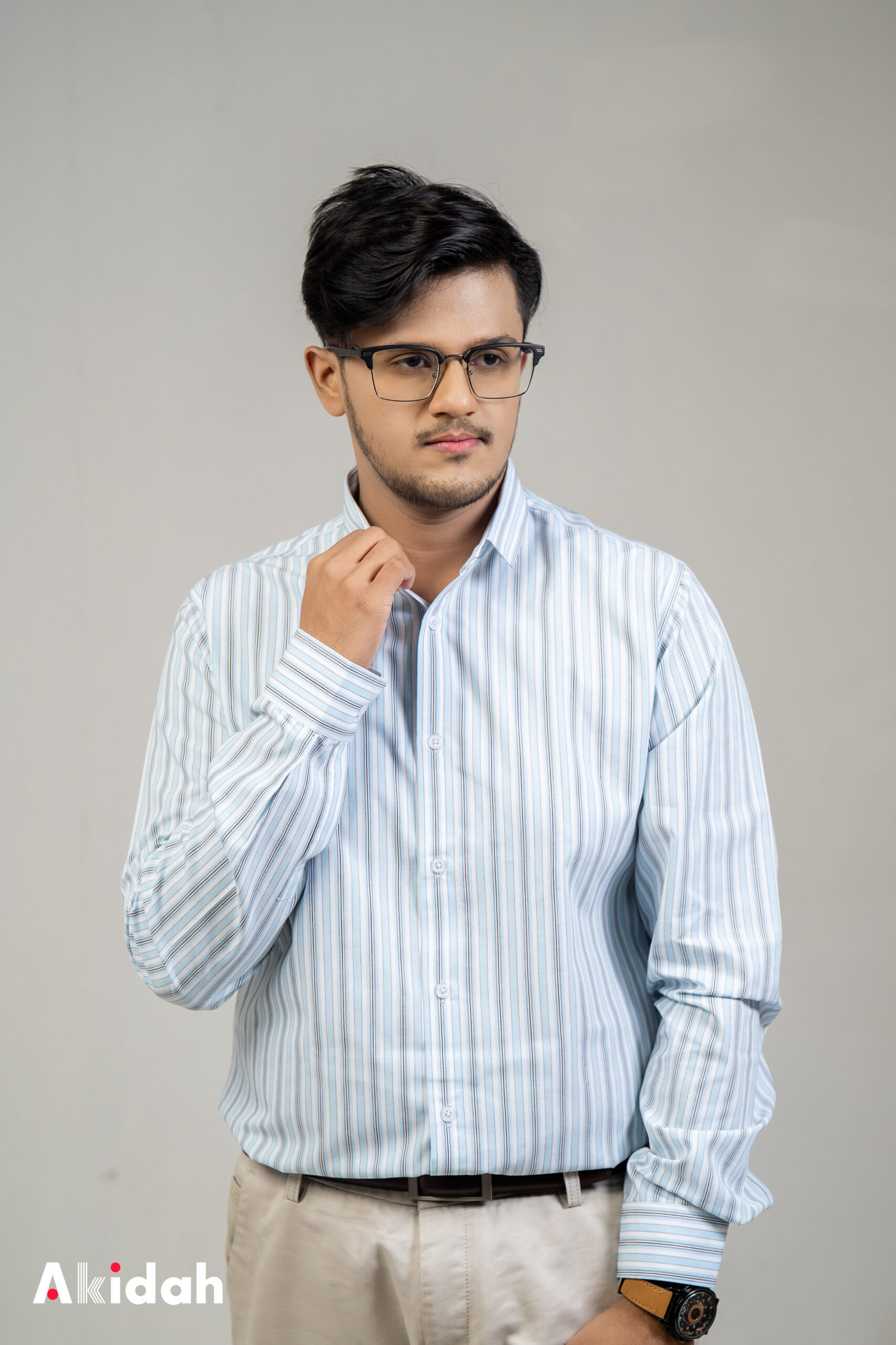 Oxford Blue Gingham Cotton - Image 2