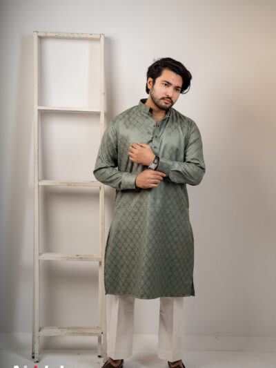 Emerald Grid: Sage Green