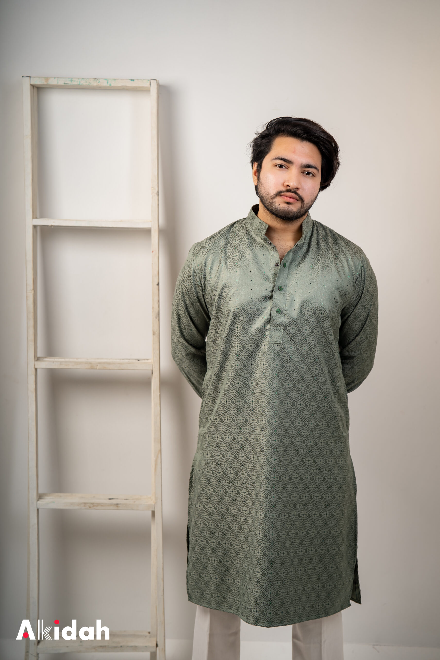 Emerald Grid: Sage Green - Image 2