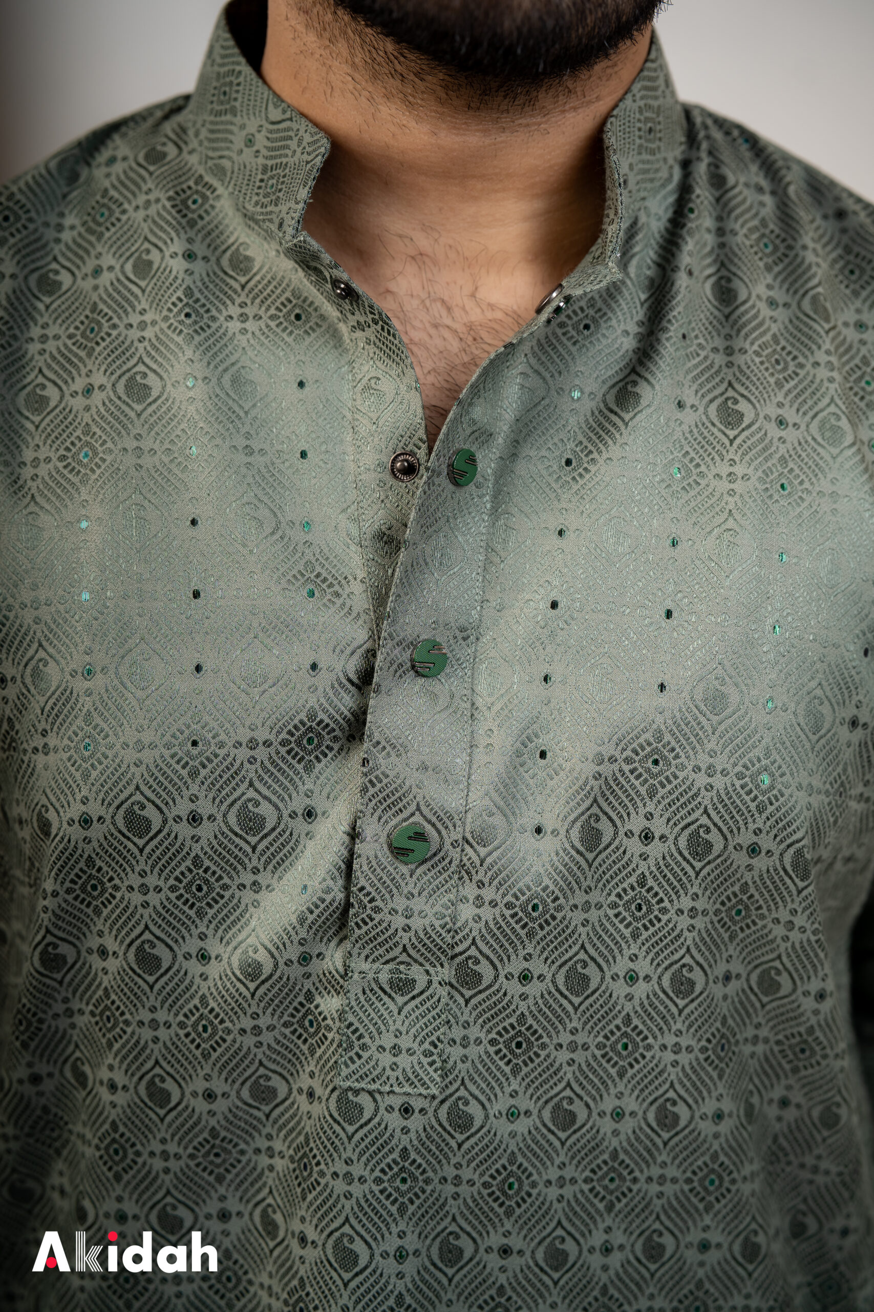 Emerald Grid: Sage Green - Image 3