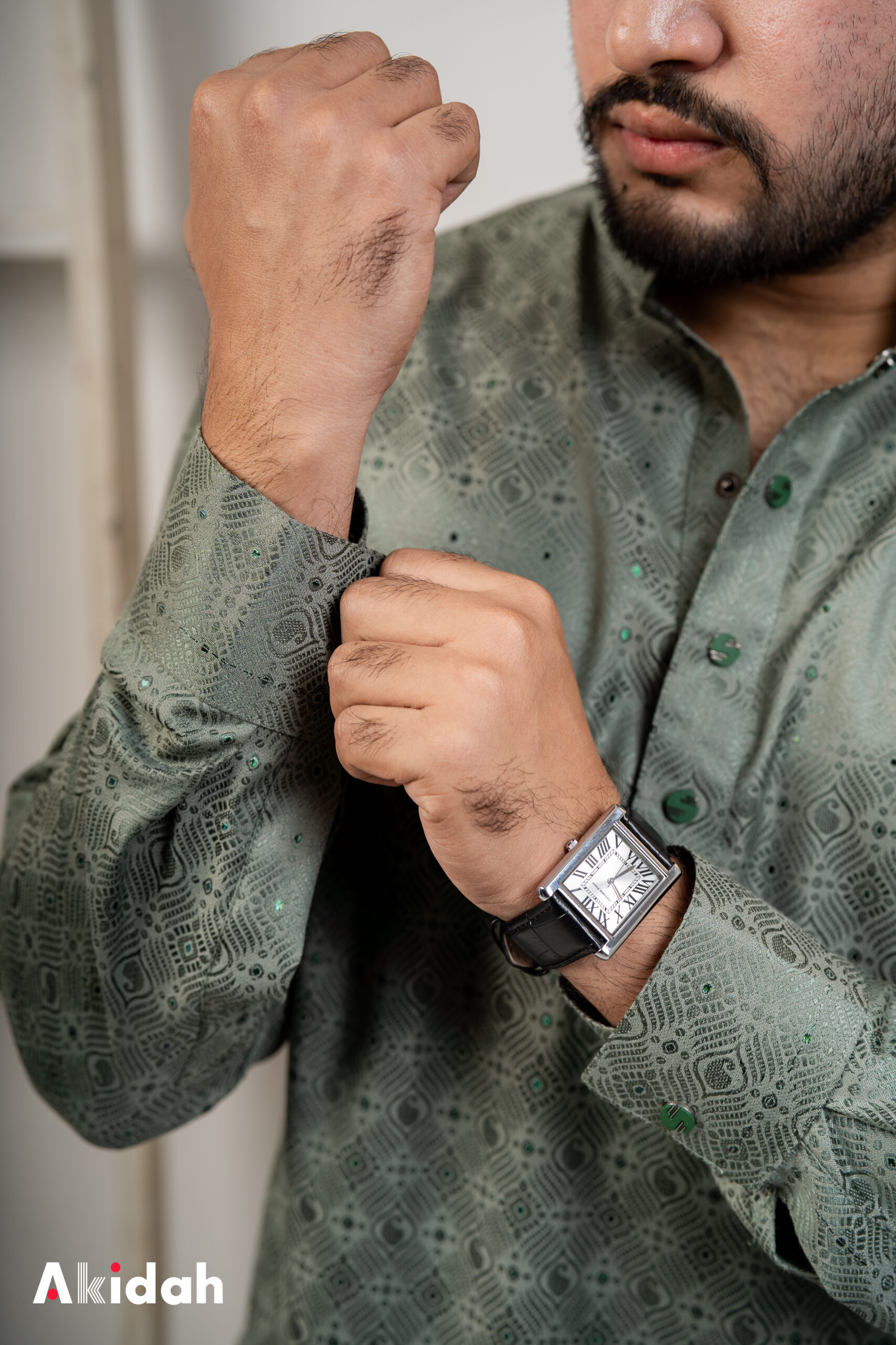 Emerald Grid: Sage Green - Image 4